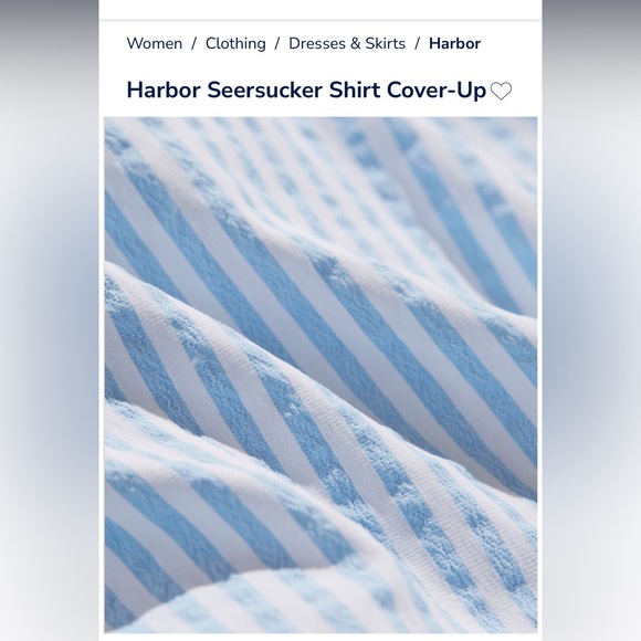 Vineyard Vines Harbor Seersucker Shirt Cover-Up like new - Picture 8 of 10